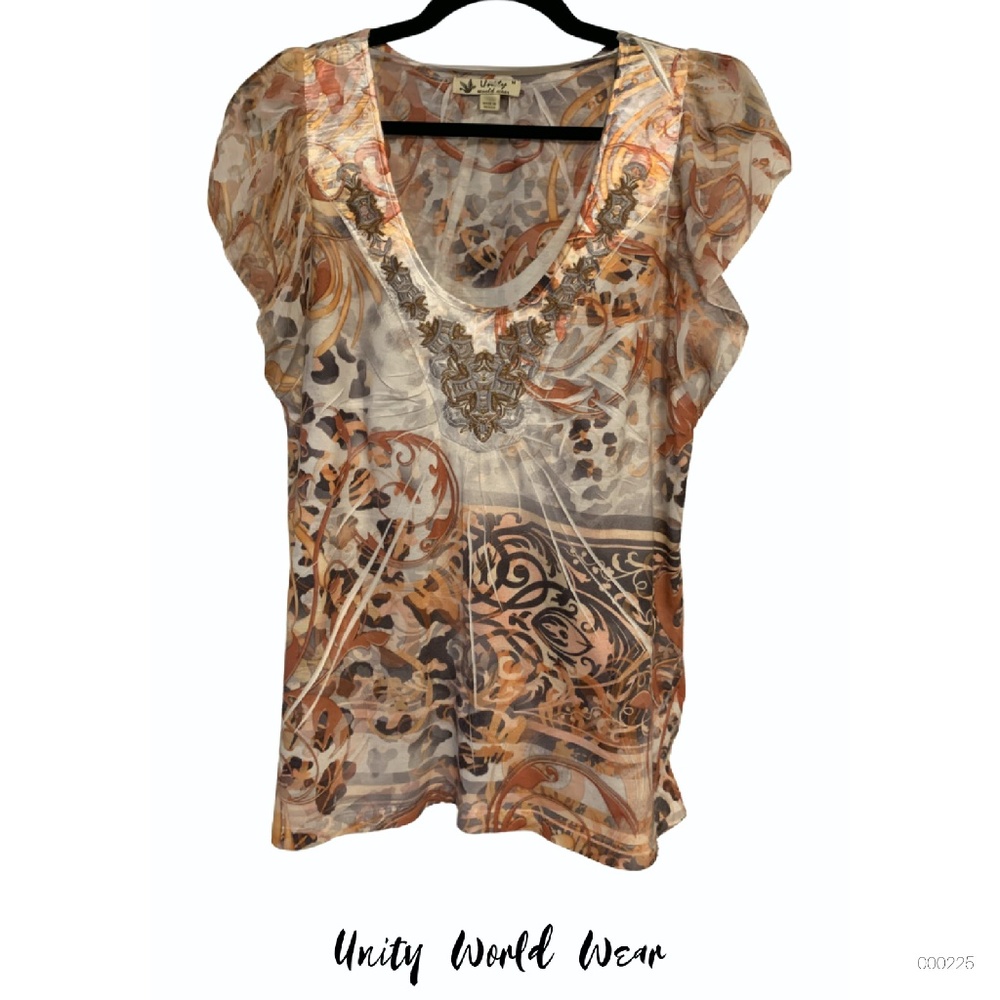 Unity World Wear Scoop Neck Top Blouse
